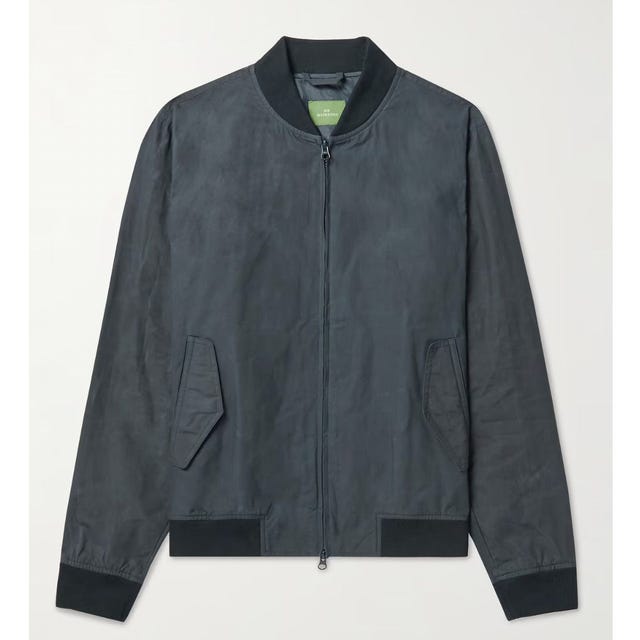 Waxed Cotton Bomber Jacket